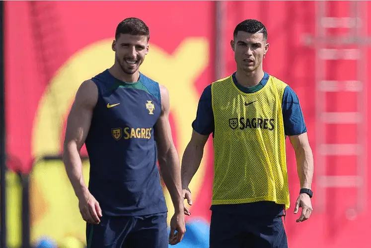 Ruben with Ronaldo in Portugal National Team.