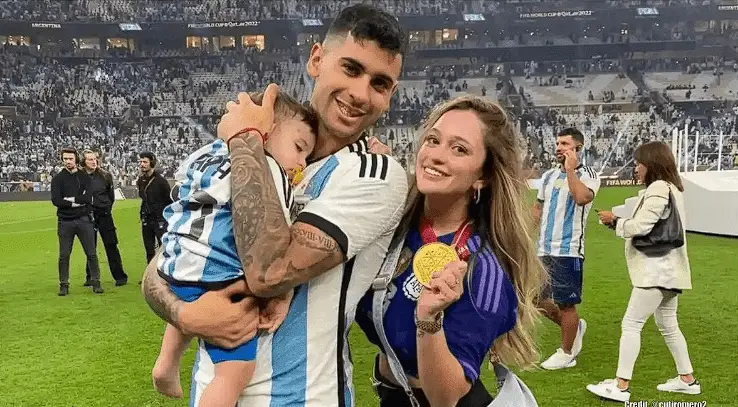 Cristian has a son with his wife Karen.