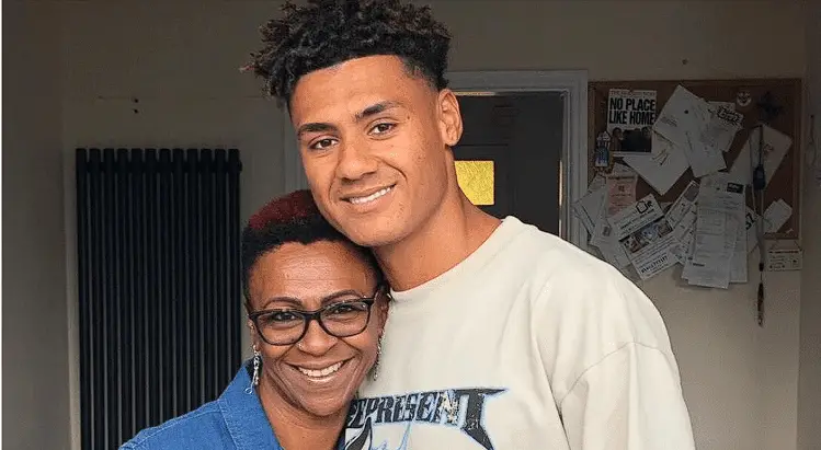 Ollie Watkins with his mother Delsi-May.