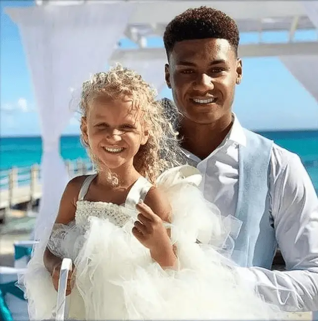 Ollie Watkins with his niece.