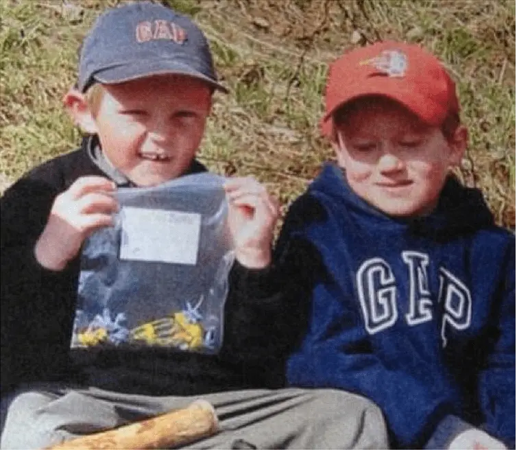 The boy on the left is Martin Odegaard in his childhood days.