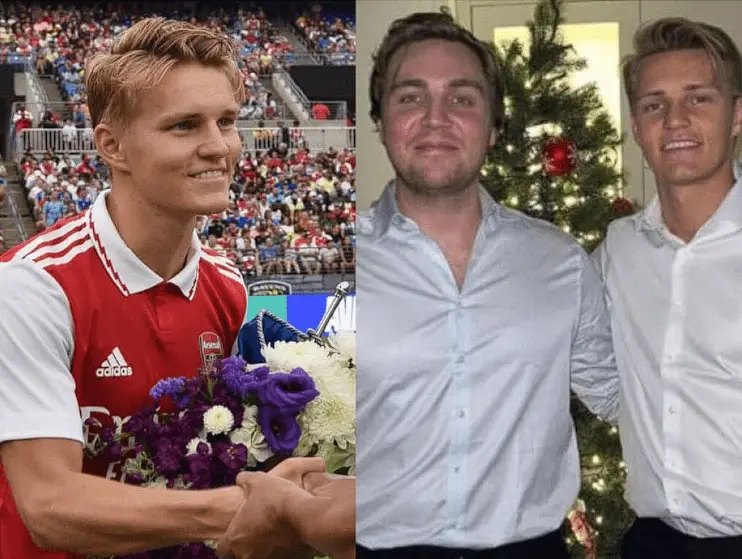 Martin Odegaard with his brother. 