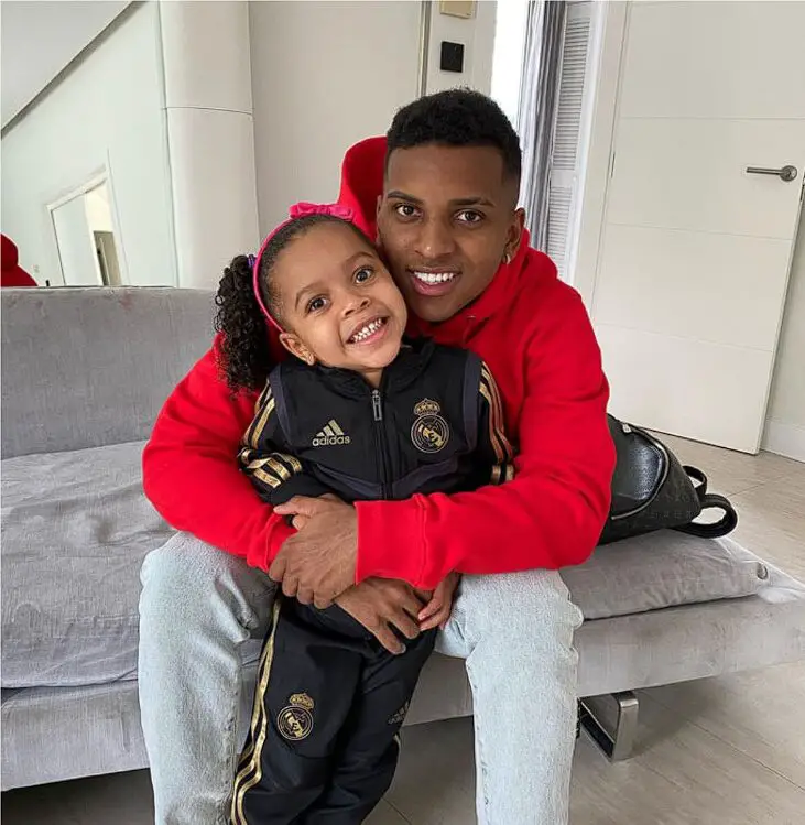 Rodrygo, with his small sister.