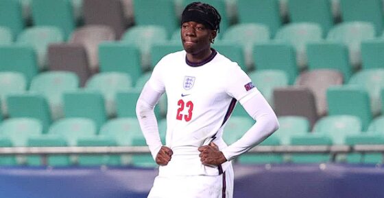 Noni Madueke plays for the England team. 