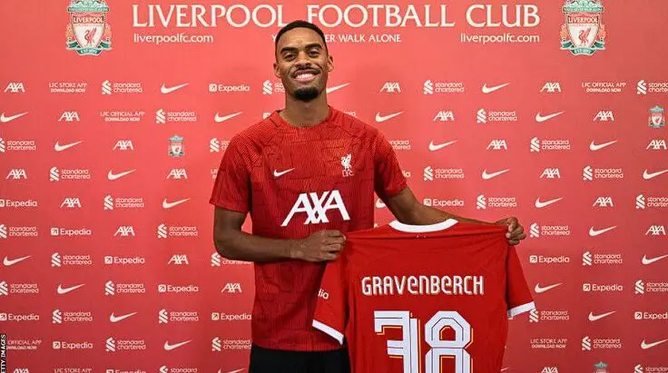 Ryan Gravenberch at the time of signing for Liverpool FC.