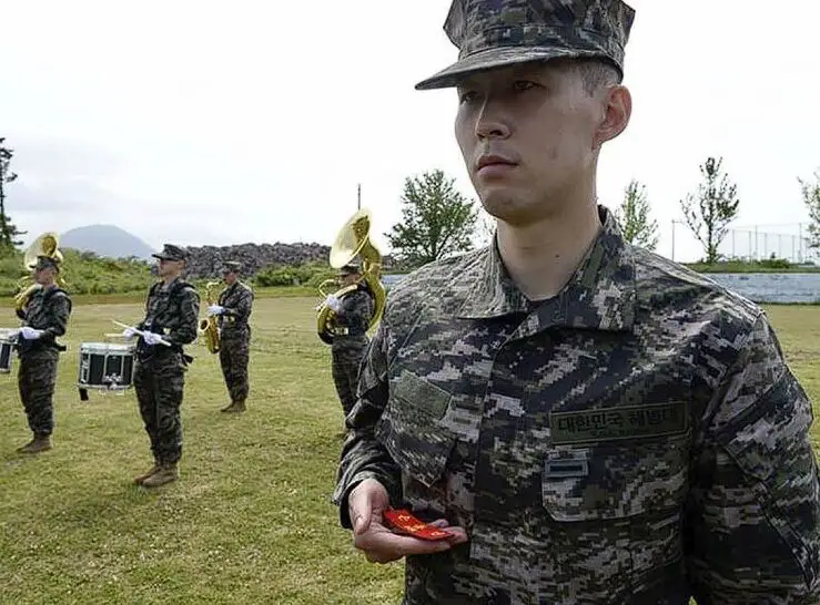 Son Heung-min in his military training.