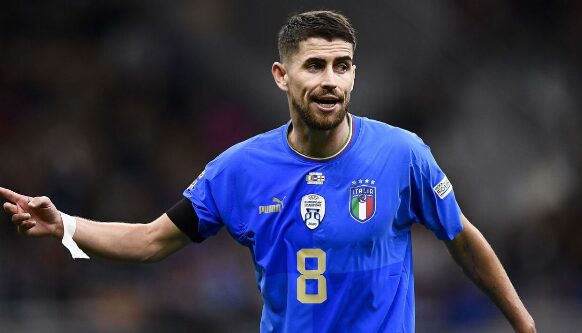 Jorginho playing for Italy. 