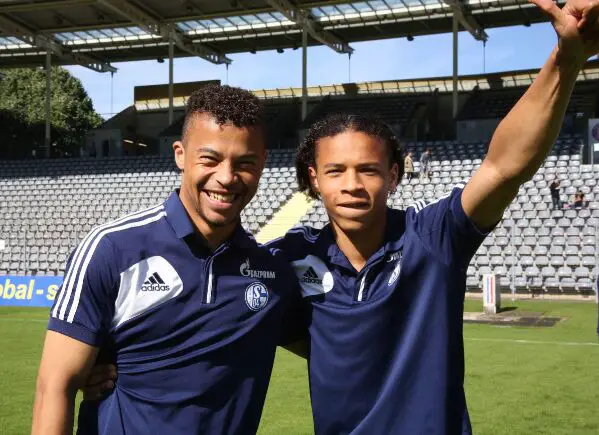 Leroy Sane with his brother Kim.